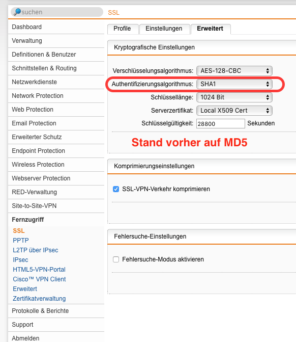 sophos vpn client